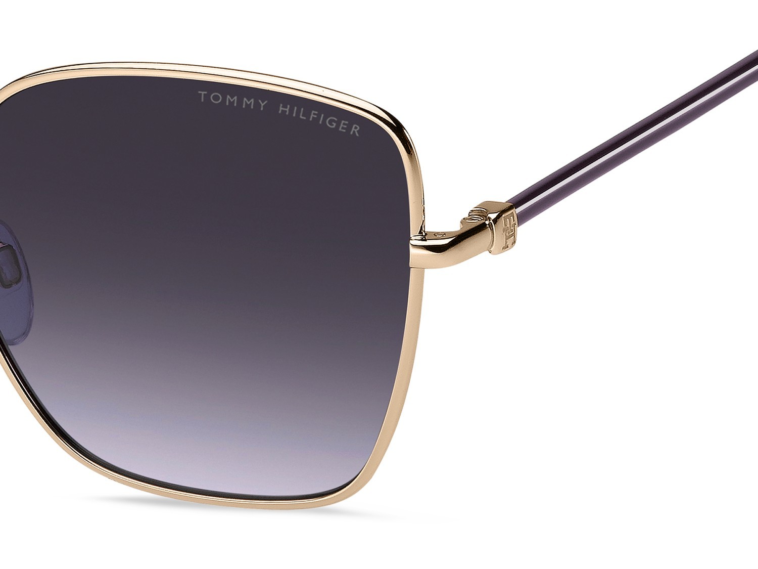 Sunglasses Tommy Hilfiger Th 2337/S 208679 DDB DG color gold copper shape butterfly lenses violet shaded