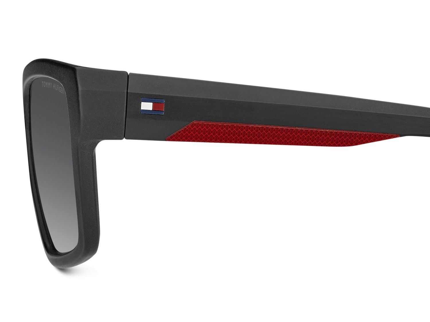 Sunglasses Tommy Hilfiger Th 2324/S 208680 OIT 9O color black red shape square lenses dark grey shaded