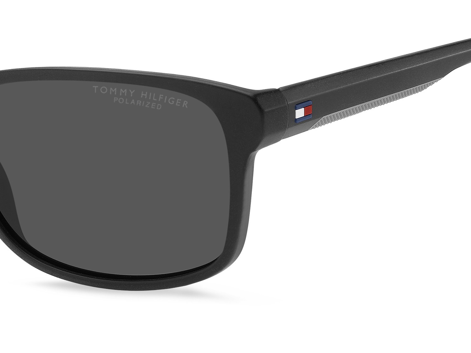 Sunglasses Tommy Hilfiger Th 2325/S 208681 807 M9 color black shape rectangle lenses grey polarized