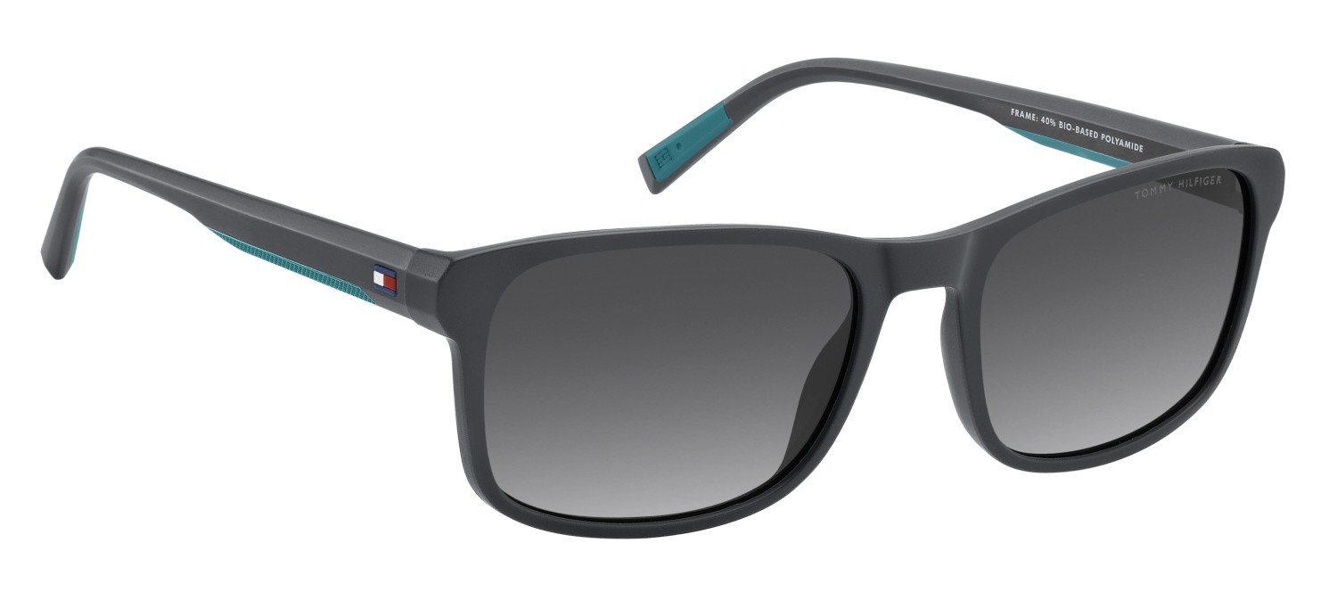 Sunglasses Tommy Hilfiger Th 2325/S 208681 KB7 9O color grey shape rectangle lenses dark grey shaded