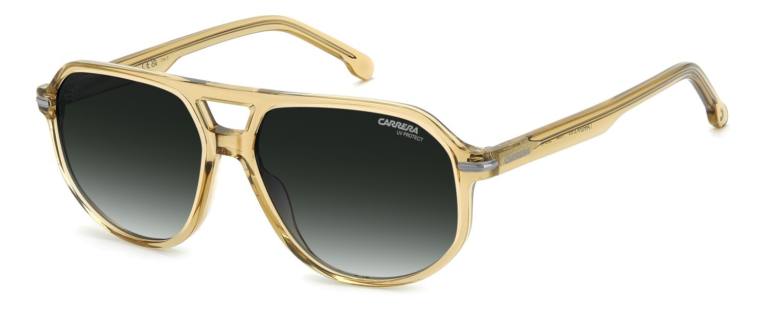 Sunglasses Carrera 375/S 208706 TUI 9K color light brown shape navigator lenses green shaded
