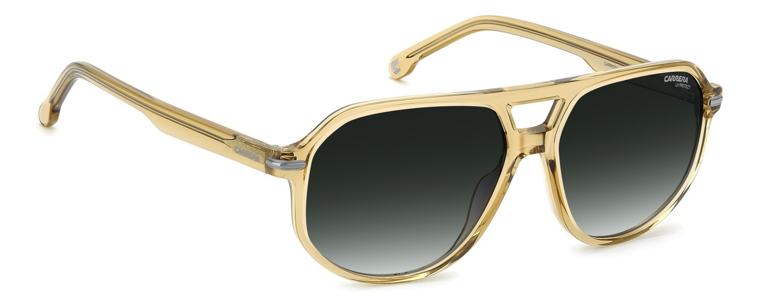 Sunglasses Carrera 375/S 208706 TUI 9K color light brown shape navigator lenses green shaded
