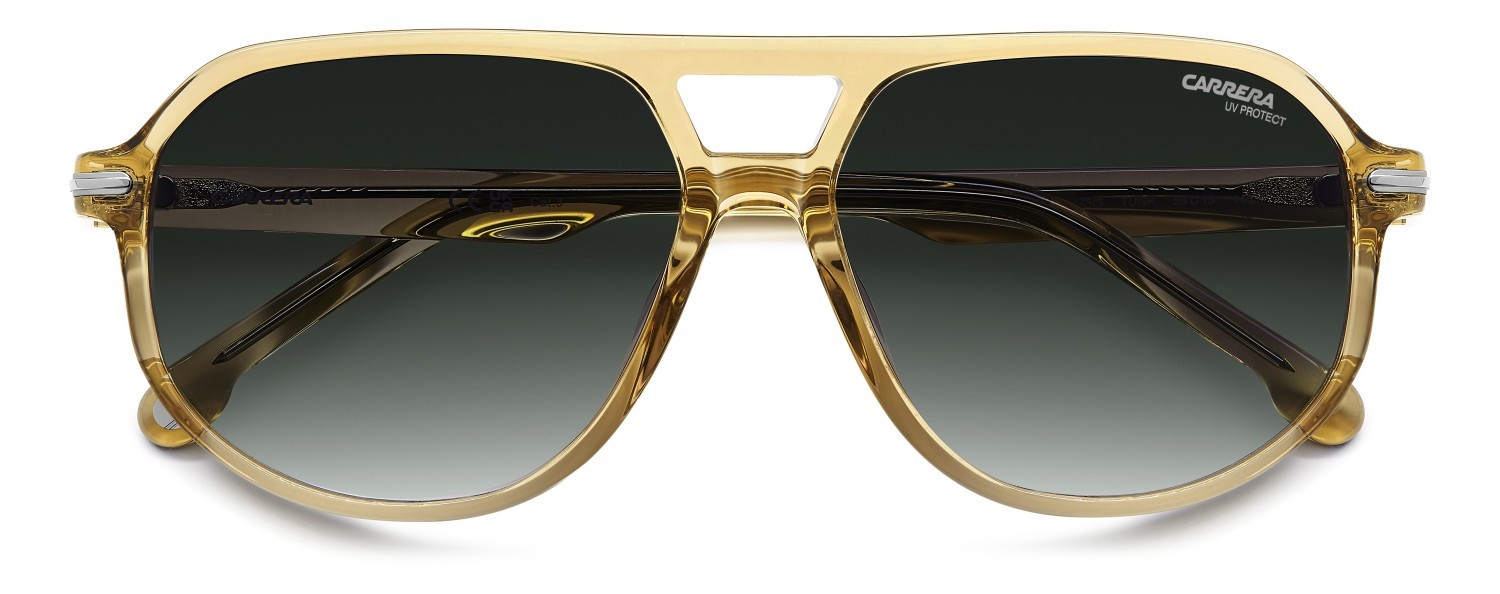 Sunglasses Carrera 375/S 208706 TUI 9K color light brown shape navigator lenses green shaded