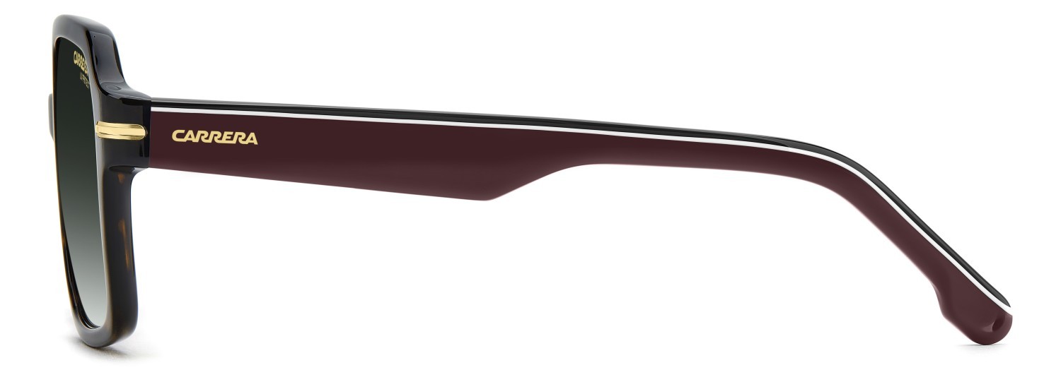 Sonnenbrillen Carrera 377/S 208708 086 9K farbe havana form quadratisch gläser green shaded