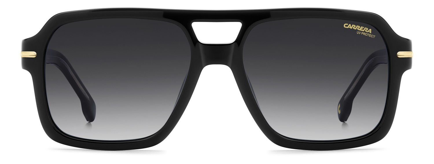 Sonnenbrillen Carrera 377/S 208708 807 9O farbe black form quadratisch gläser dark grey shaded