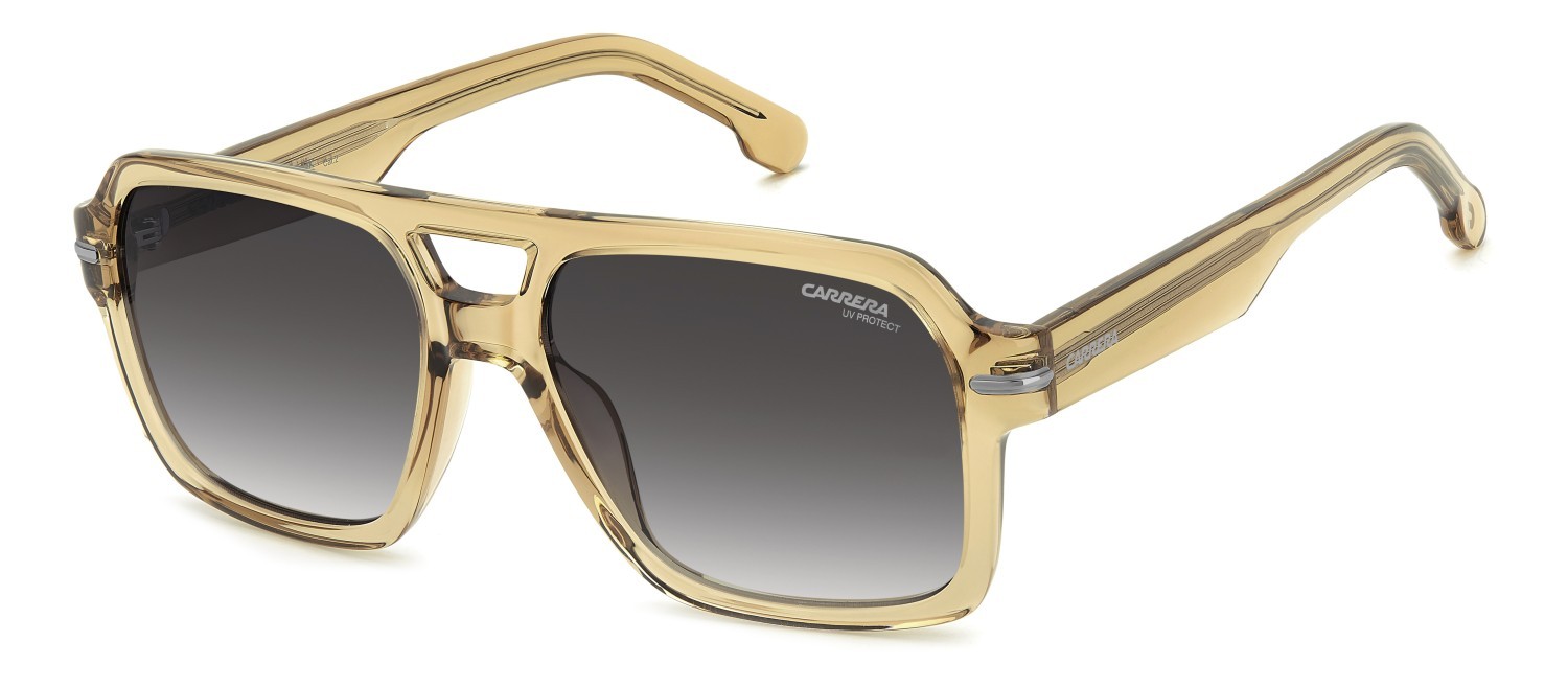 Sunglasses Carrera 377/S 208708 TUI 9O color light brown shape square lenses dark grey shaded