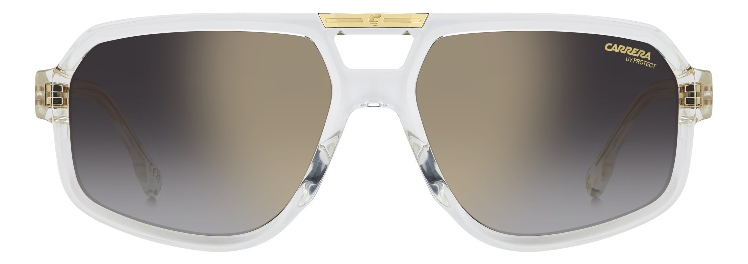 Sonnenbrillen Carrera Victory C 26/S 208712 900 FQ farbe crystal form navigator gläser grey shaded gold mirror