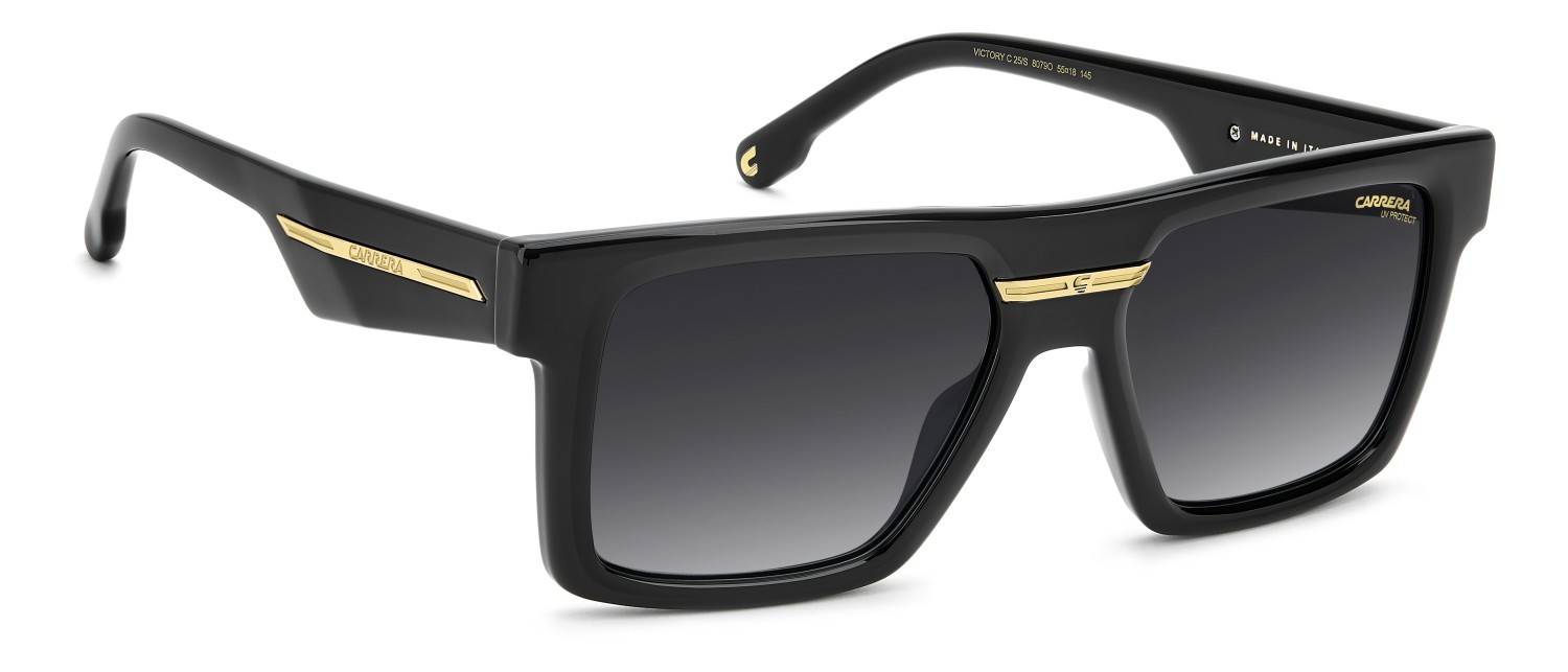 Occhiali da sole Carrera Victory C 25/S 208713 807 9O colore black forma rettangolare lenti dark grey shaded
