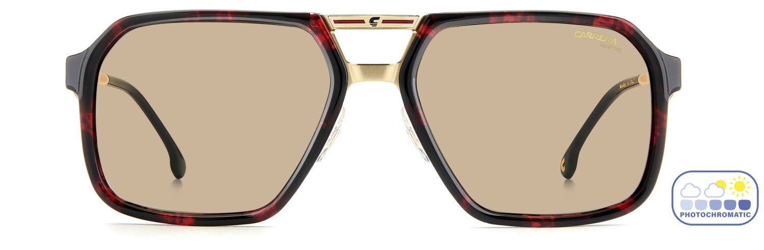 Sonnenbrillen Carrera Victory C 27/S 208714 0UC II farbe red havana form quadratisch gläser brown photochromatic antireflex