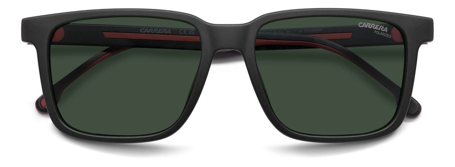 Occhiali da sole Carrera C Sport 13/S 208716 BLX UC colore matte black red forma rettangolare lenti green polarized