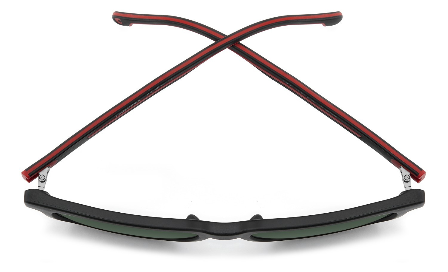 Occhiali da sole Carrera C Sport 13/S 208716 BLX UC colore matte black red forma rettangolare lenti green polarized