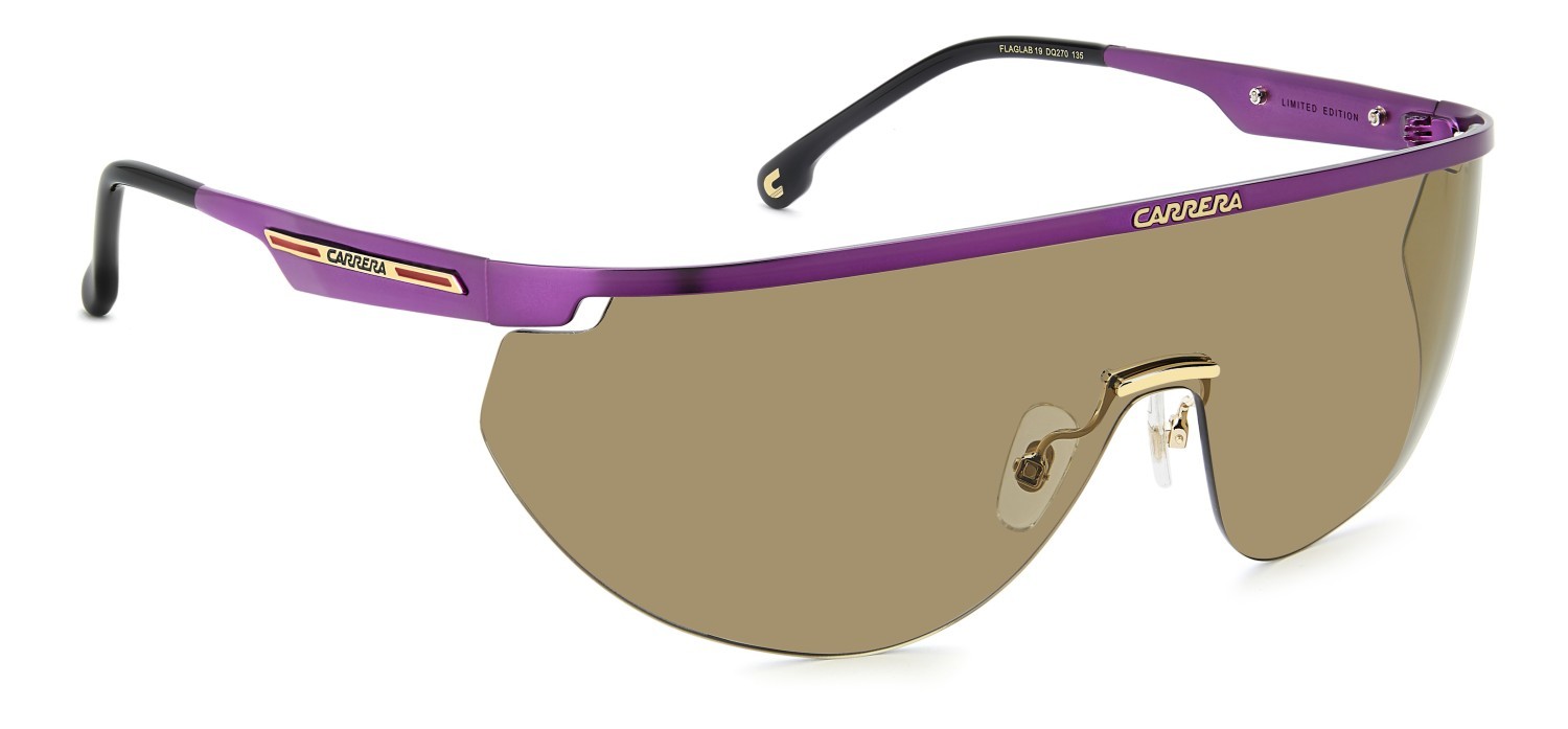 Sonnenbrillen Carrera Flaglab 19 208720 DQ2 70 farbe brown pink form rechteckig gläser brown