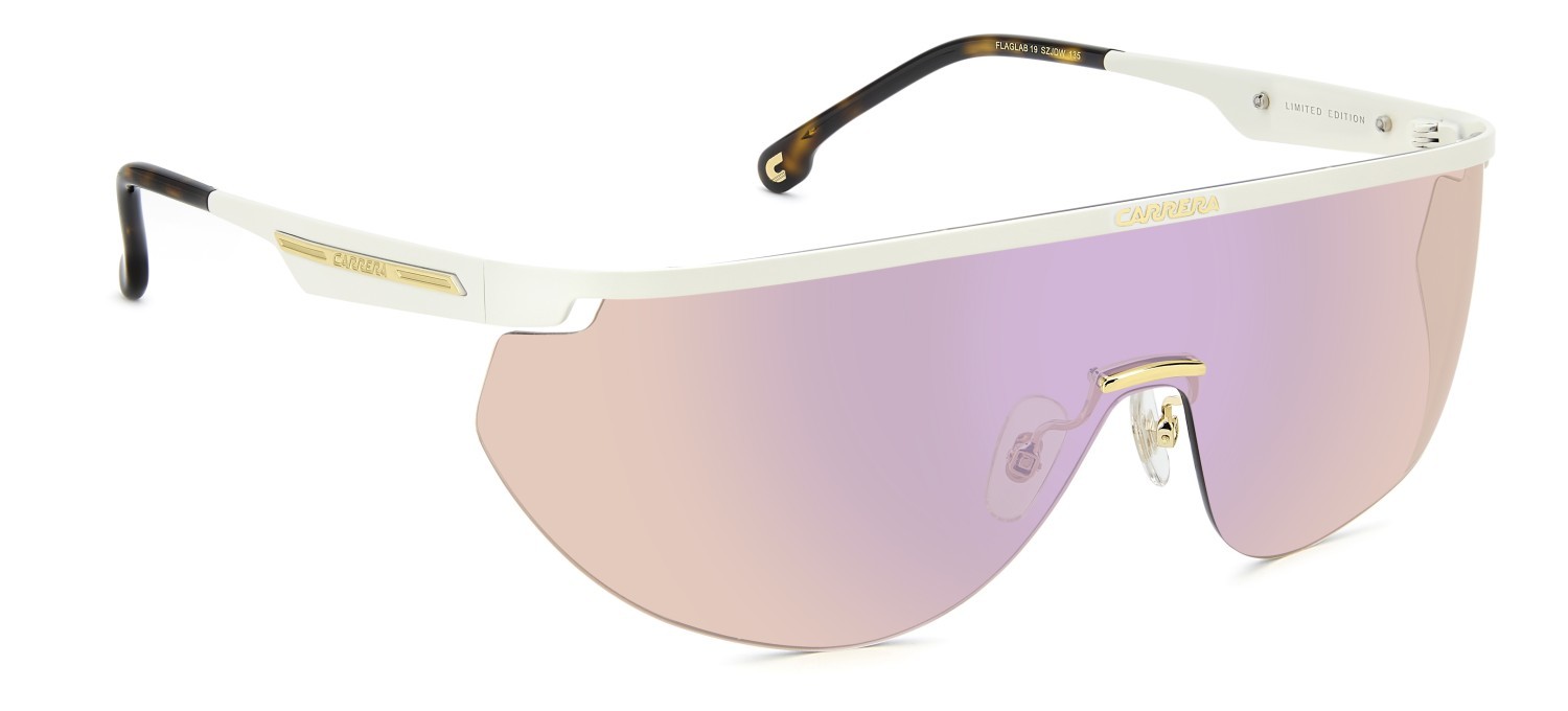 Sonnenbrillen Carrera Flaglab 19 208720 SZJ DW farbe ivory form rechteckig gläser pink multilayer blue