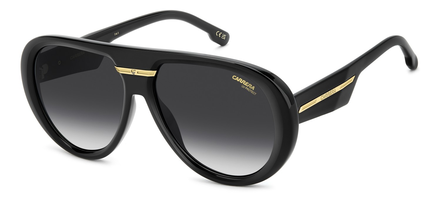 Sonnenbrillen Carrera Victory C 22/S 208723 807 9O farbe black form aviator gläser dark grey shaded