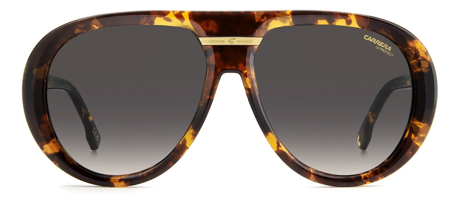 Sonnenbrillen Carrera Victory C 22/S 208723 WR9 9O farbe brown havana form aviator gläser dark grey shaded