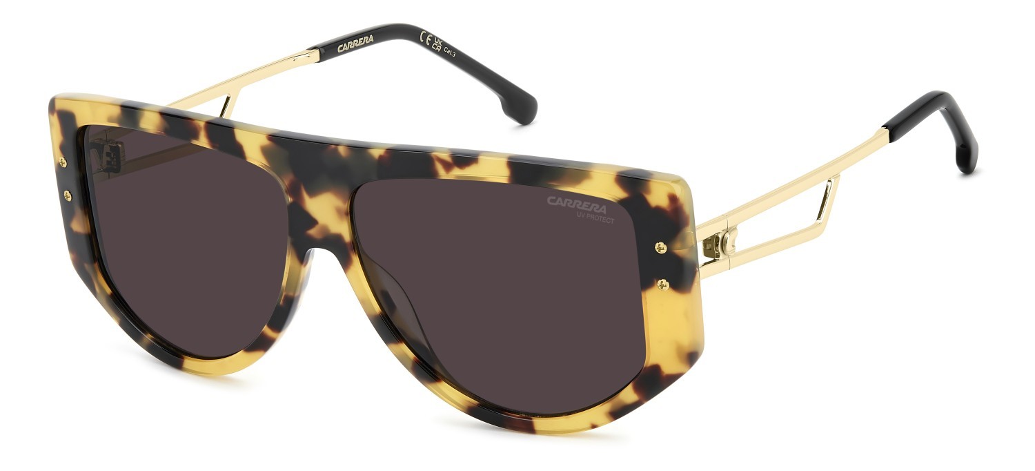 Sonnenbrillen Carrera 3099/S 208724 EPZ K2 farbe yellow havana form quadratisch gläser mauve