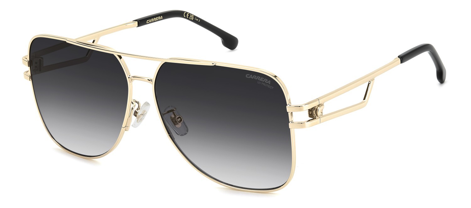 Occhiali da sole Carrera 3100/S 208725 000 9O colore rose gold forma quadrato lenti dark grey shaded