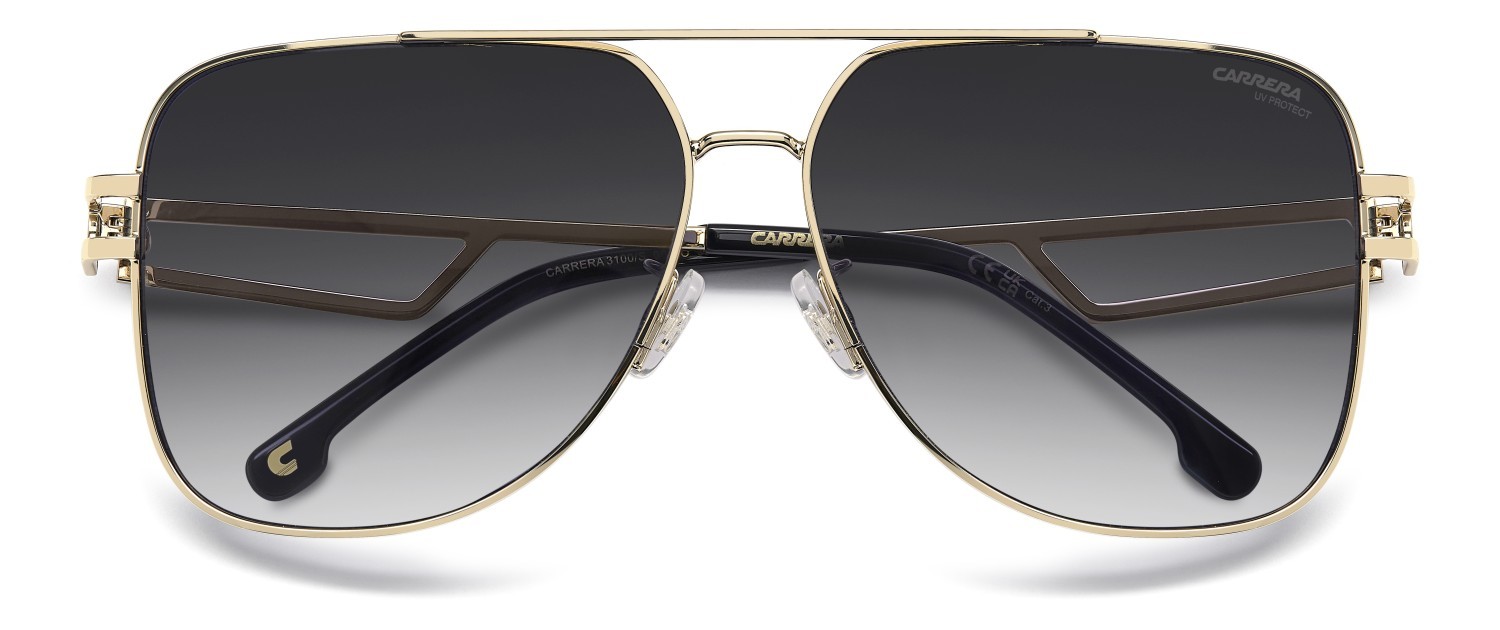 Occhiali da sole Carrera 3100/S 208725 000 9O colore rose gold forma quadrato lenti dark grey shaded