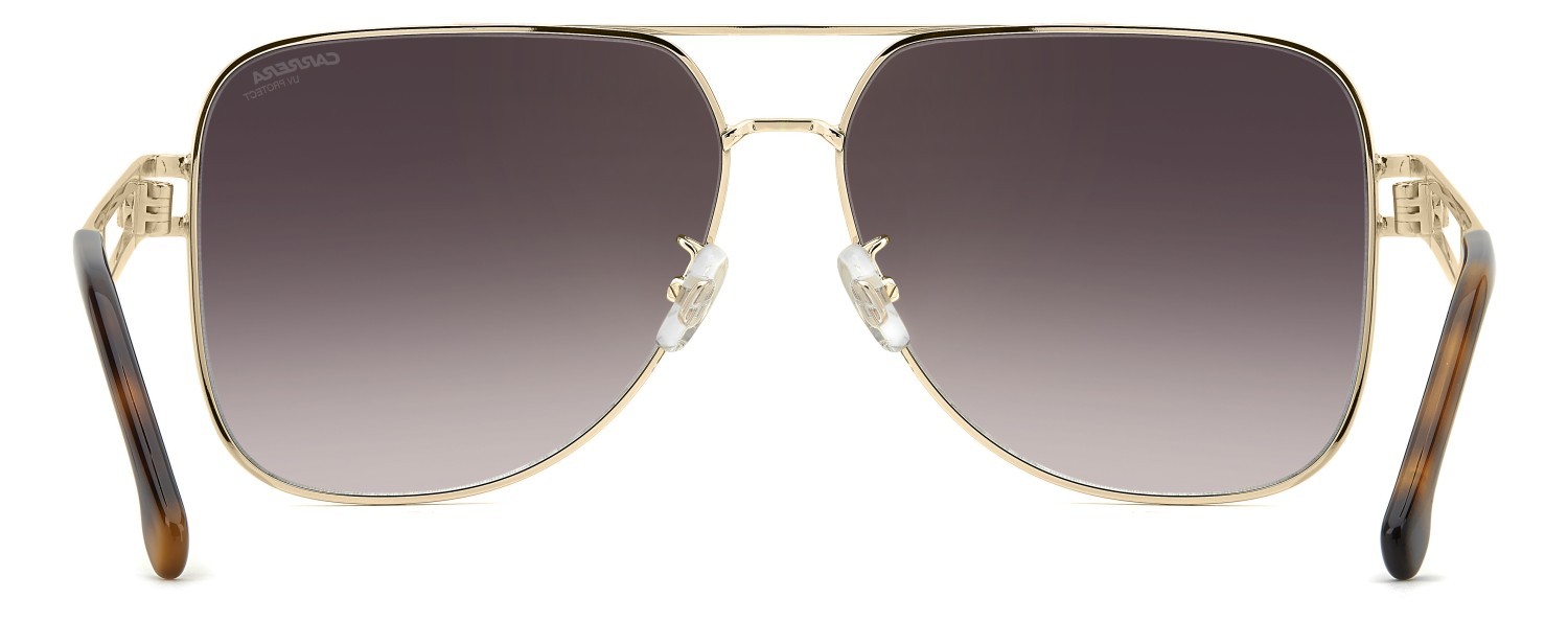Occhiali da sole Carrera 3100/S 208725 24W YK colore gold beige havana forma quadrato lenti gold mirror on burgundy shaded
