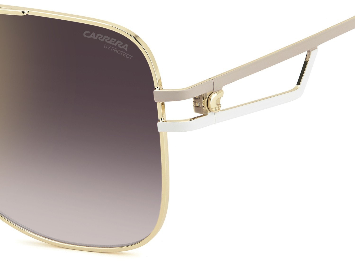 Occhiali da sole Carrera 3100/S 208725 24W YK colore gold beige havana forma quadrato lenti gold mirror on burgundy shaded