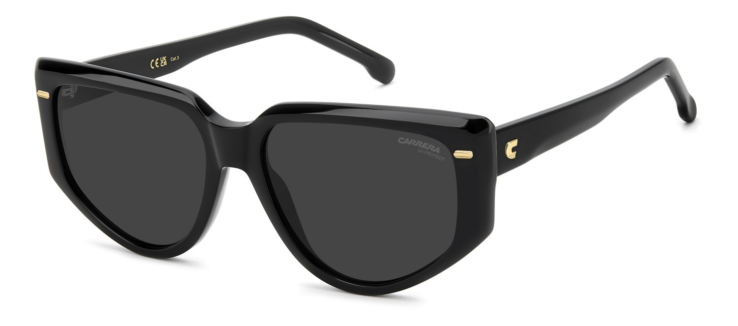 Sonnenbrillen Carrera 3082/S 208726 807 IR farbe black form rechteckig gläser grey