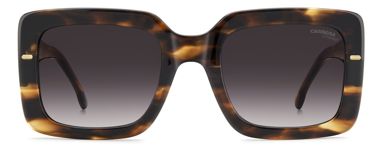 Occhiali da sole Carrera 3085/S 208727 EX4 3X colore brown horn forma rettangolare lenti pink doubleshade