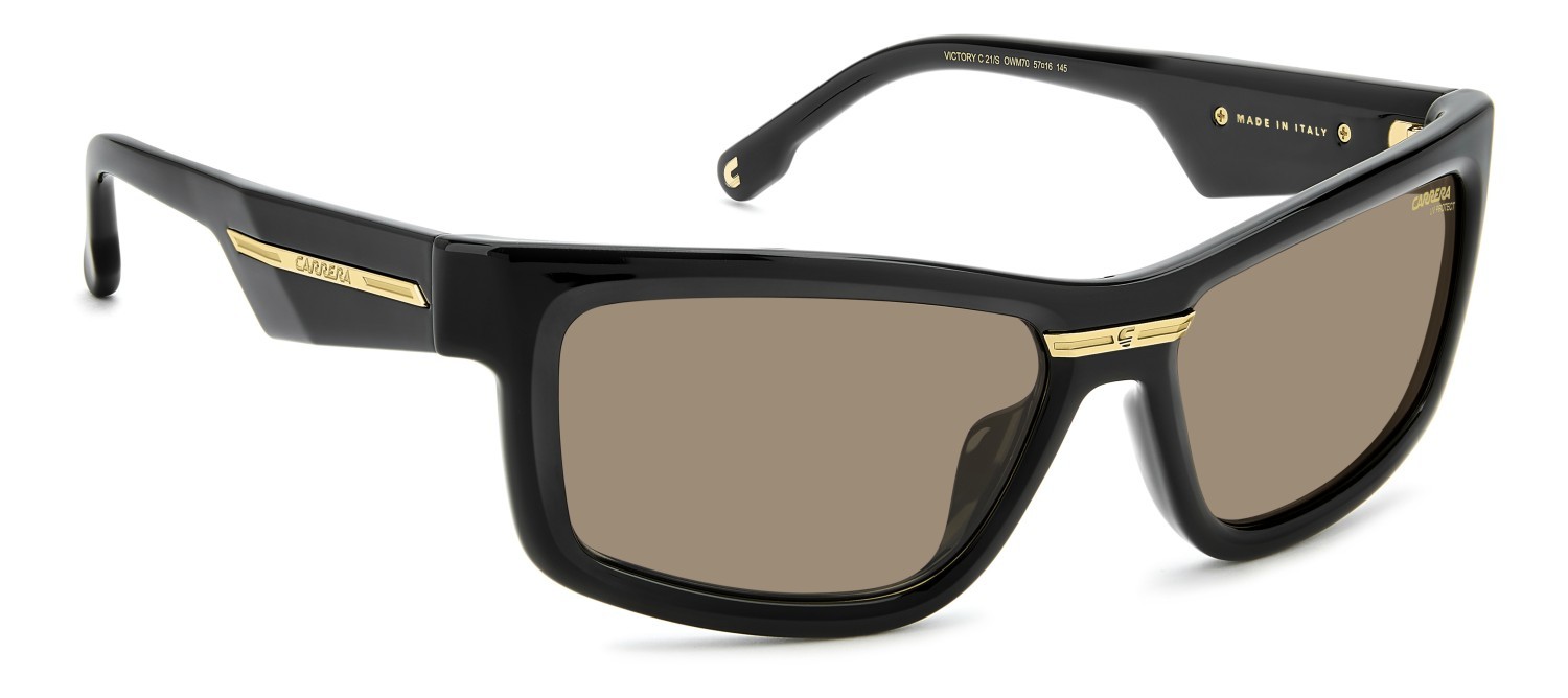 Sonnenbrillen Carrera Victory C 21/S 208728 0WM 70 farbe black beige form cat-eye gläser brown