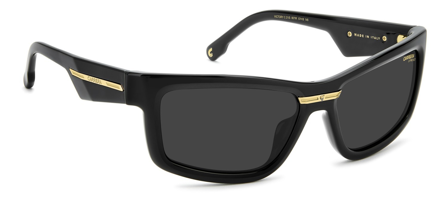 Sonnenbrillen Carrera Victory C 21/S 208728 807 IR farbe black form cat-eye gläser grey