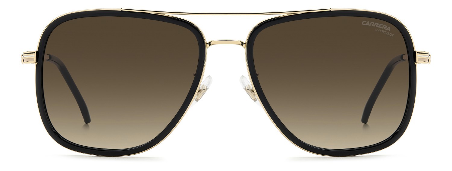 Sonnenbrillen Carrera 3089/S 208729 80S HA farbe black white form quadratisch gläser brown shaded