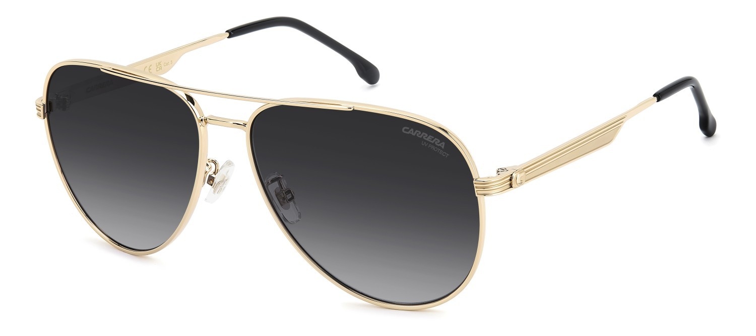 Occhiali da sole Carrera 3088/S 208730 000 9O colore rose gold forma aviator lenti dark grey shaded