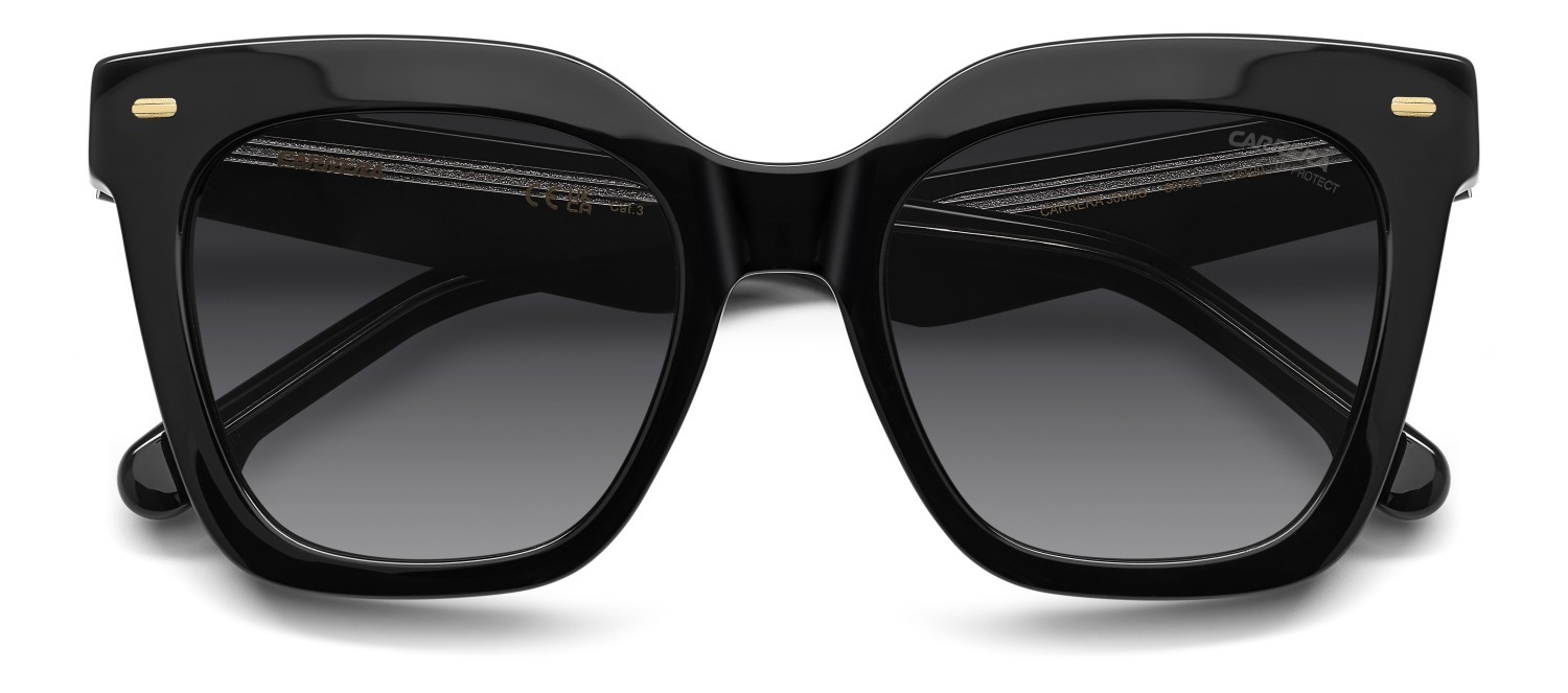 Sonnenbrillen Carrera 3086/S 208731 807 9O farbe black form rechteckig gläser dark grey shaded