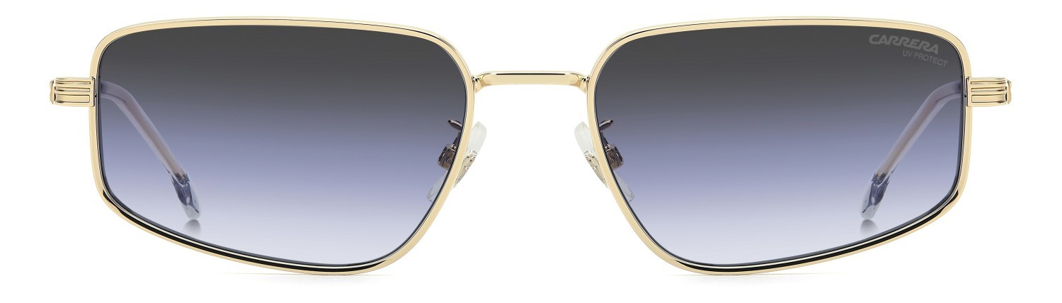 Occhiali da sole Carrera 3087/S 208733 J5G GB colore gold forma rettangolare lenti grey azure