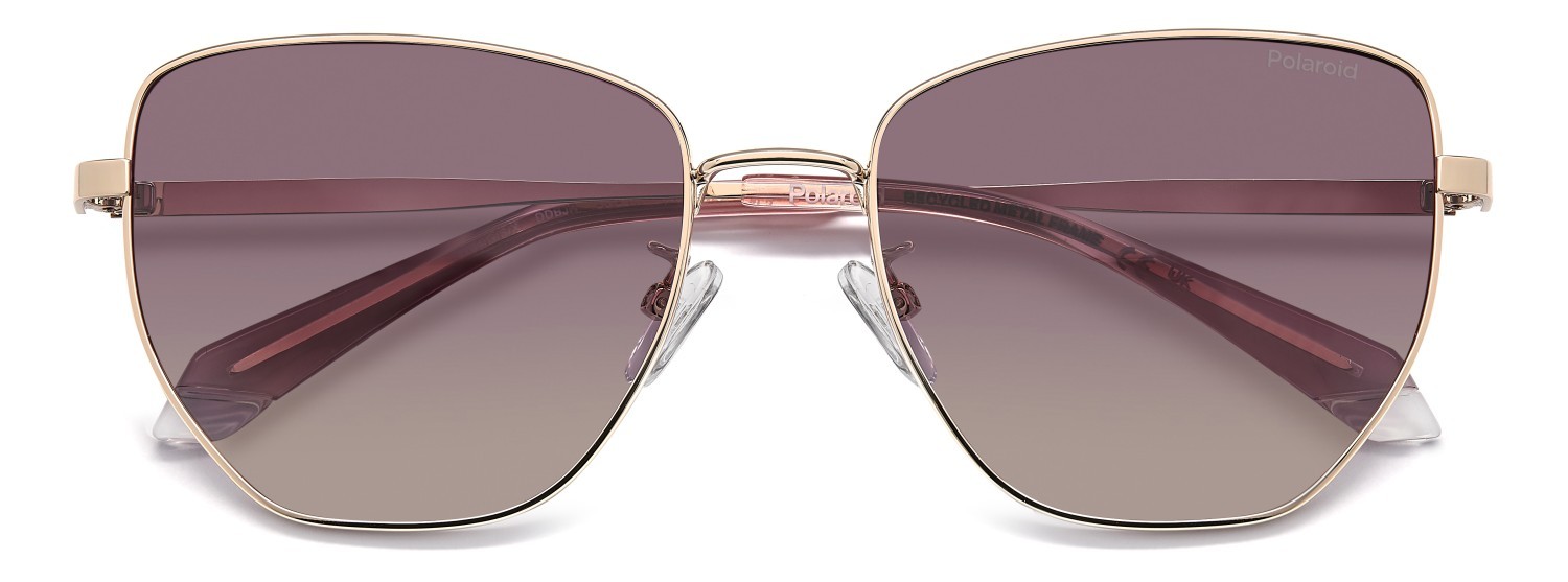 Sunglasses Polaroid Pld 4204/G 208735 DDB JR color gold copper shape square lenses burgundy shaded polarized