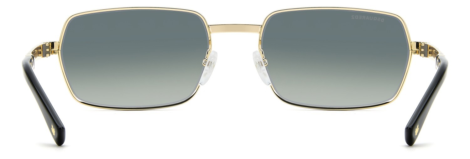 Occhiali da sole Dsquared2 D2 0192/S 208773 000 EZ colore rose gold forma ovale lenti green shaded flash gun metal
