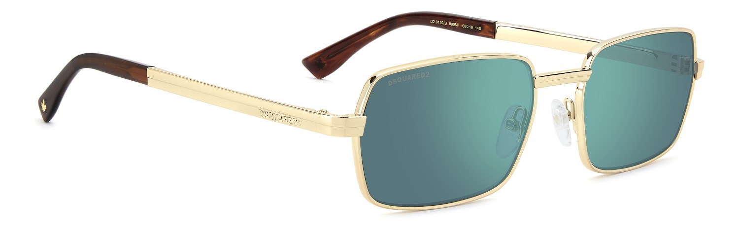 Occhiali da sole Dsquared2 D2 0192/S 208773 000 MT colore rose gold forma ovale lenti green mirror