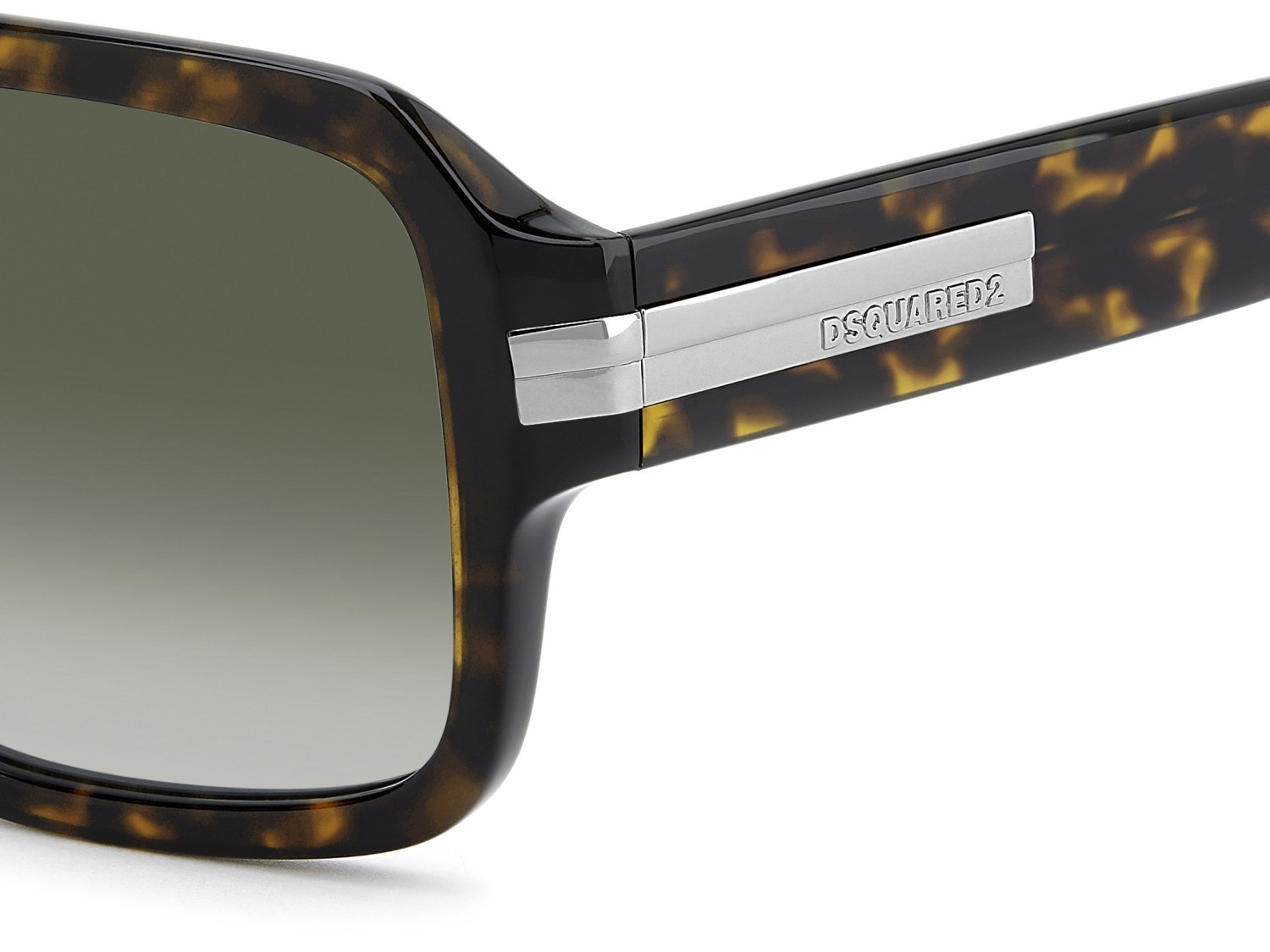 Occhiali da sole Dsquared2 D2 0197/S 208775 086 9K colore havana forma navigator lenti green shaded