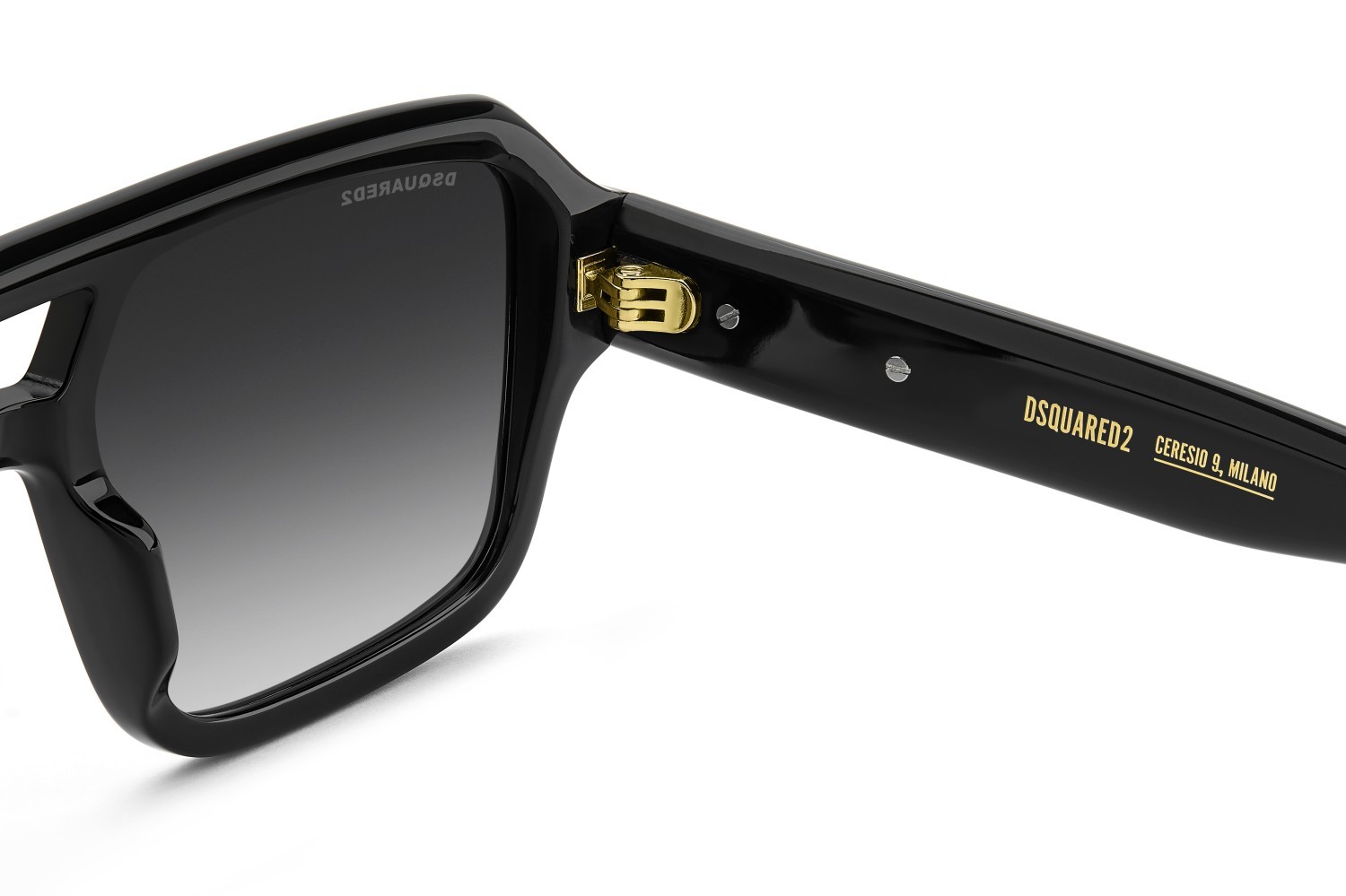 Occhiali da sole Dsquared2 D2 0197/S 208775 807 9O colore black forma navigator lenti dark grey shaded