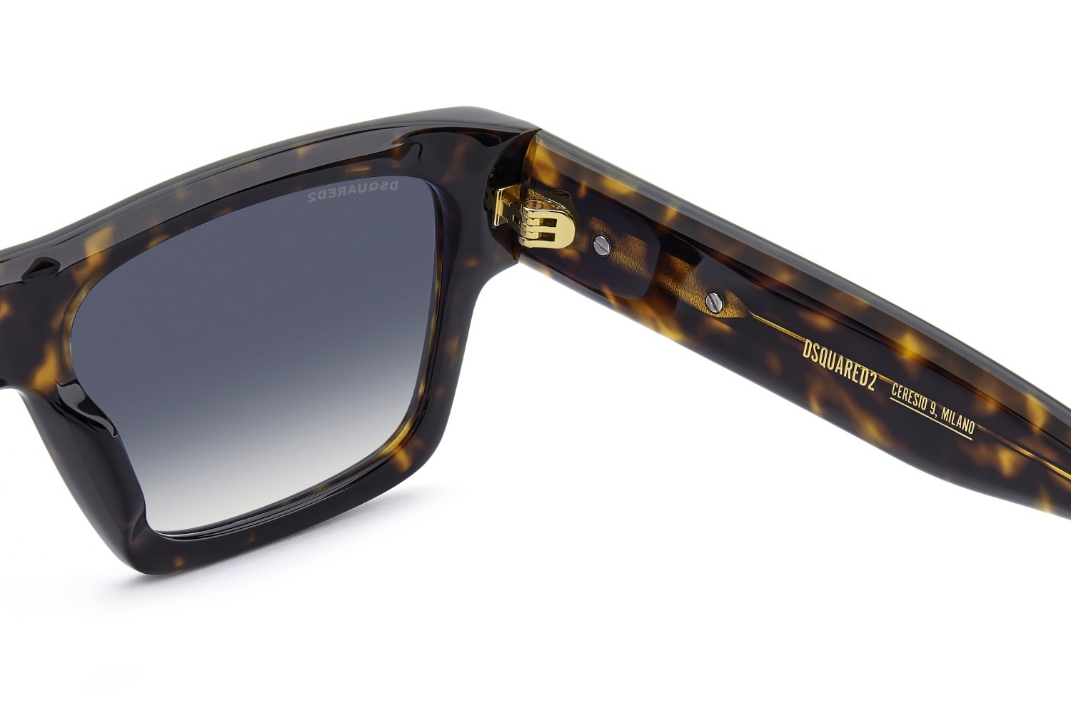 Occhiali da sole Dsquared2 D2 0198/S 208776 086 08 colore havana forma quadrato lenti dk blue shaded