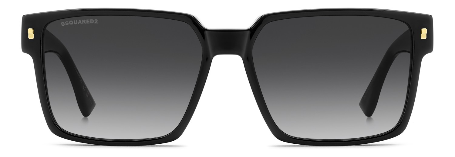 Occhiali da sole Dsquared2 D2 0202/G 208777 807 9O colore black forma quadrato lenti dark grey shaded