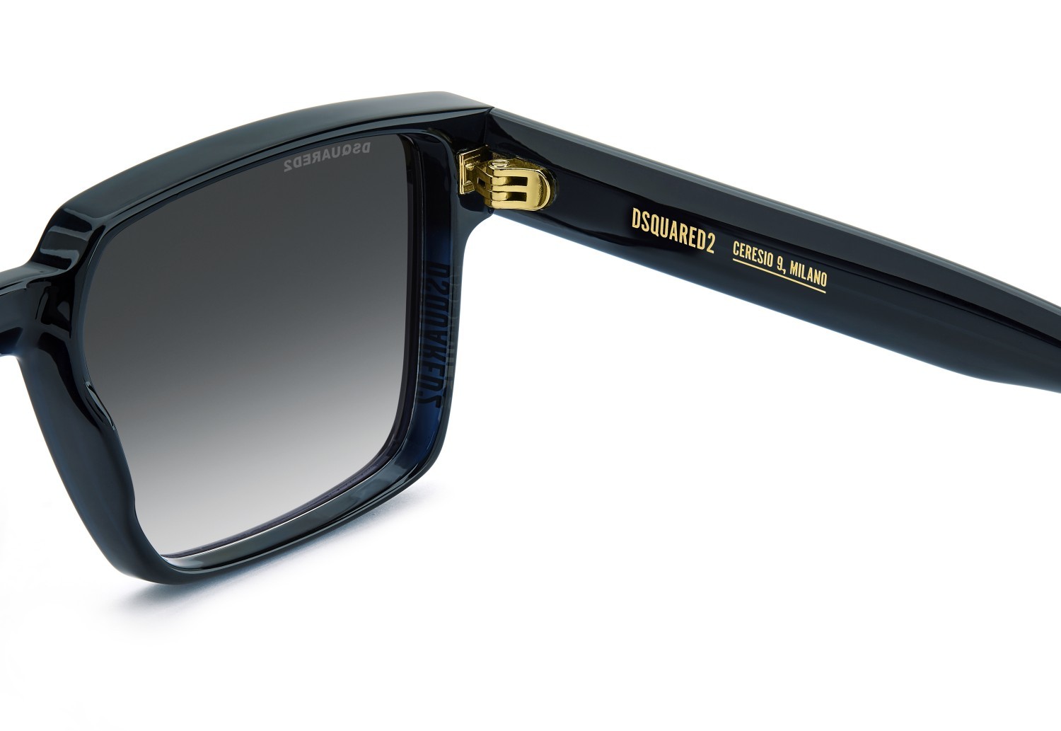 Occhiali da sole Dsquared2 D2 0202/G 208777 PJP 9O colore blue forma quadrato lenti dark grey shaded