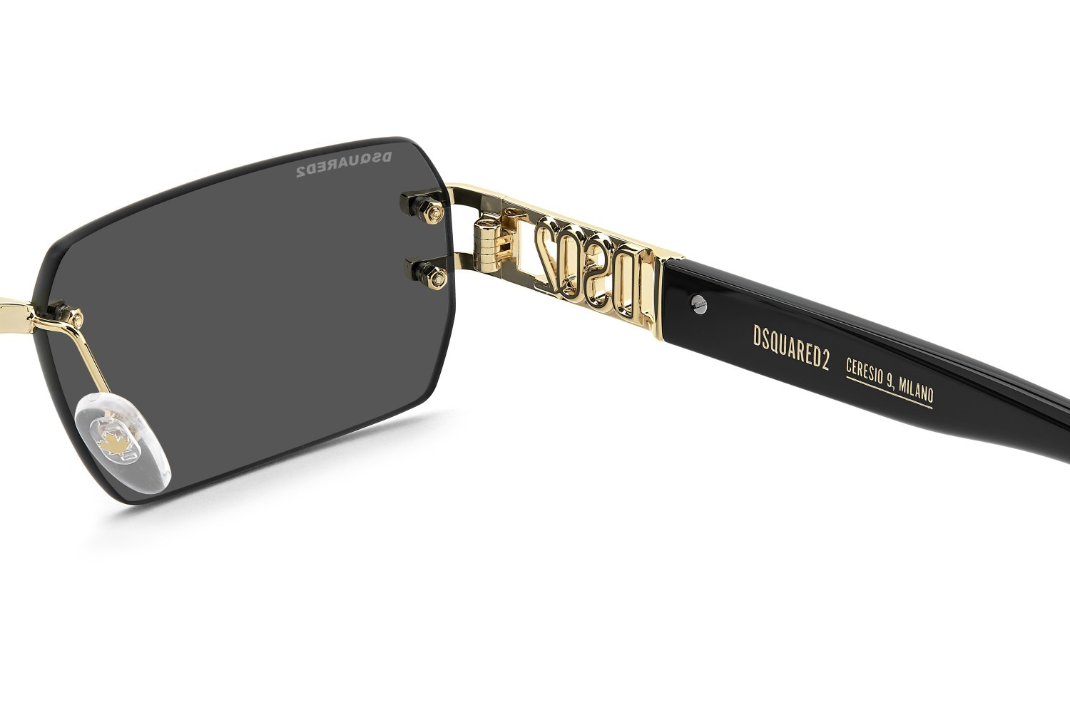 Occhiali da sole Dsquared2 D2 0189/S 208778 J5G IR colore gold forma rettangolare lenti grey