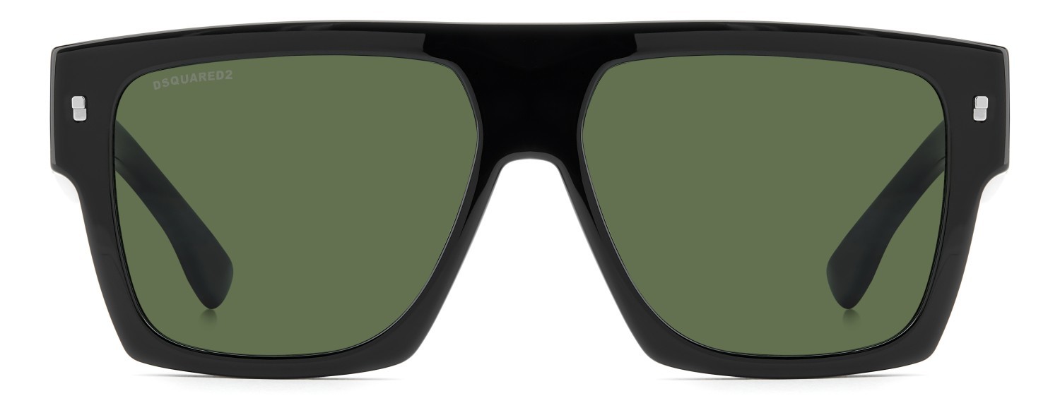 Occhiali da sole Dsquared2 Icon 0030/S 208779 7ZJ QT colore black green forma rettangolare lenti green