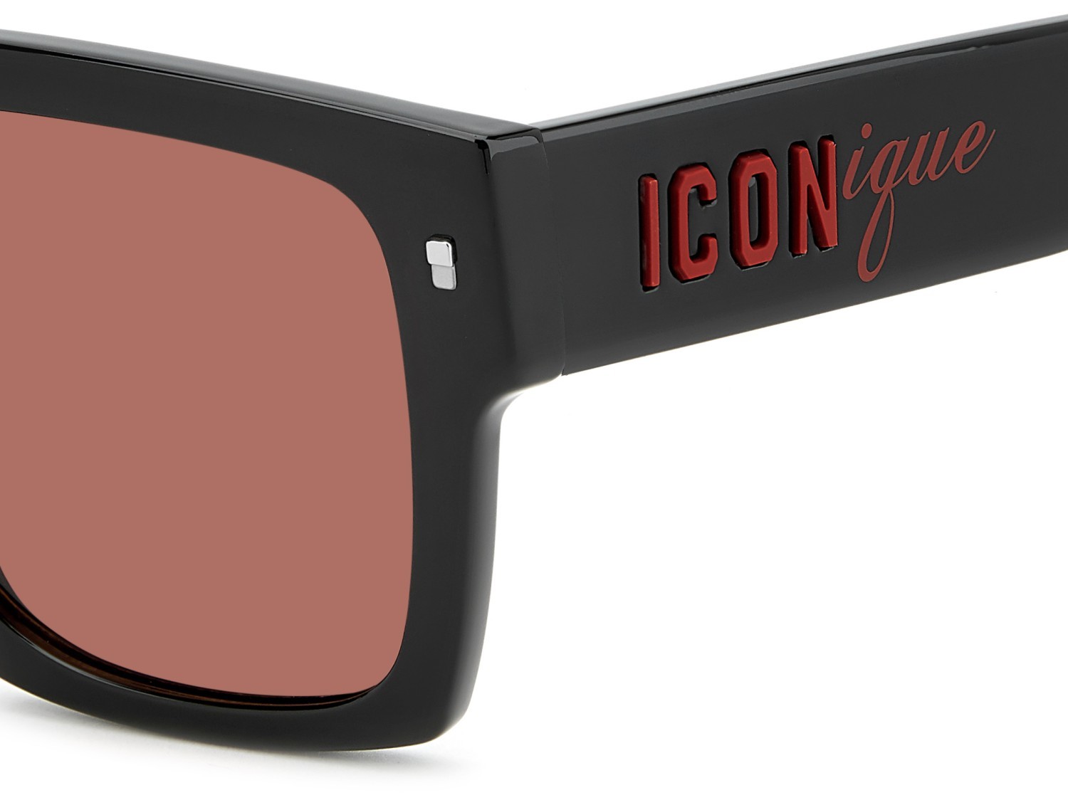 Occhiali da sole Dsquared2 Icon 0030/S 208779 OIT U1 colore black red forma rettangolare lenti pink