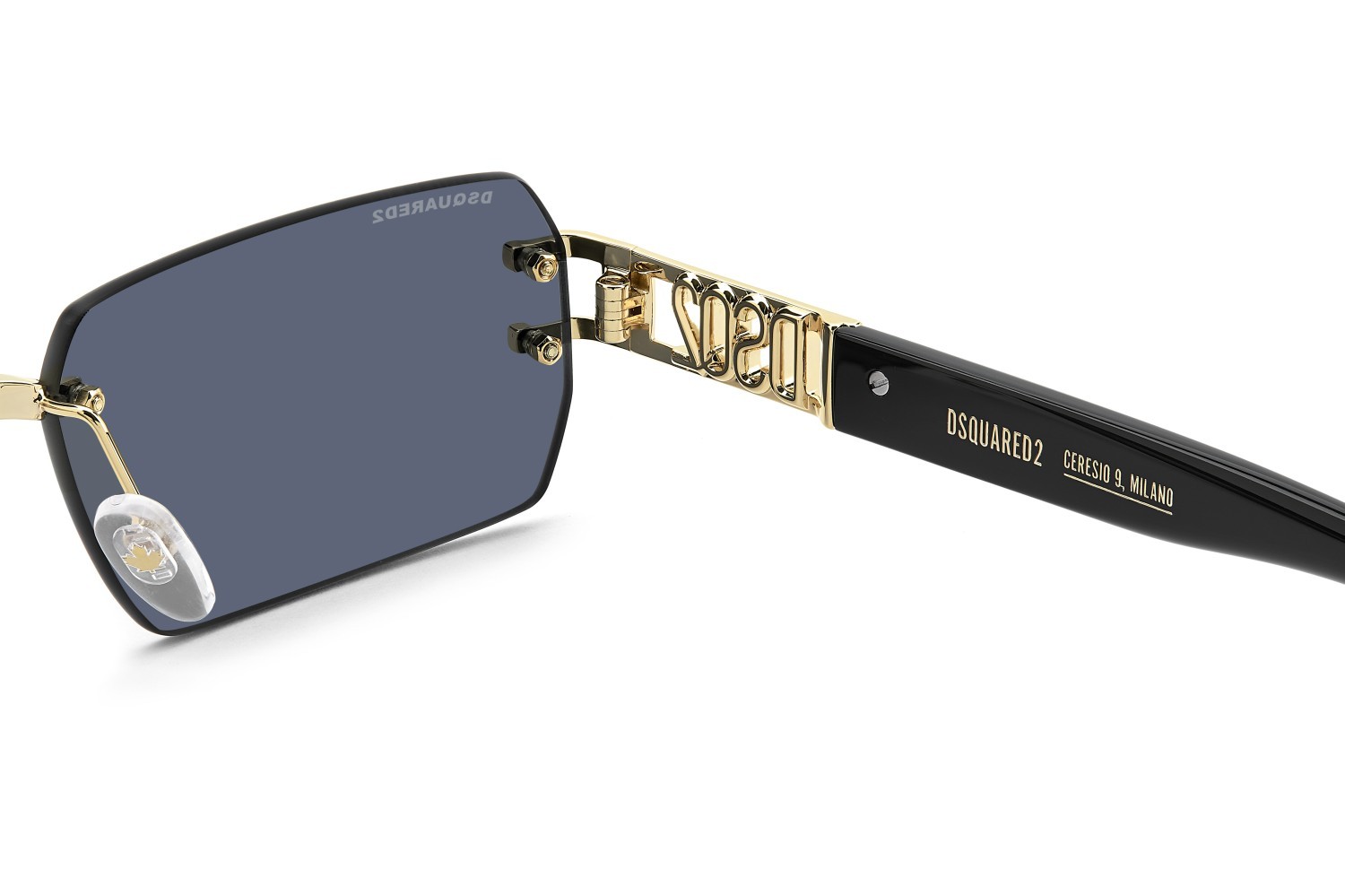 Occhiali da sole Dsquared2 D2 0189/S 208781 000 JO colore rose gold forma rettangolare lenti grey bronze mirror