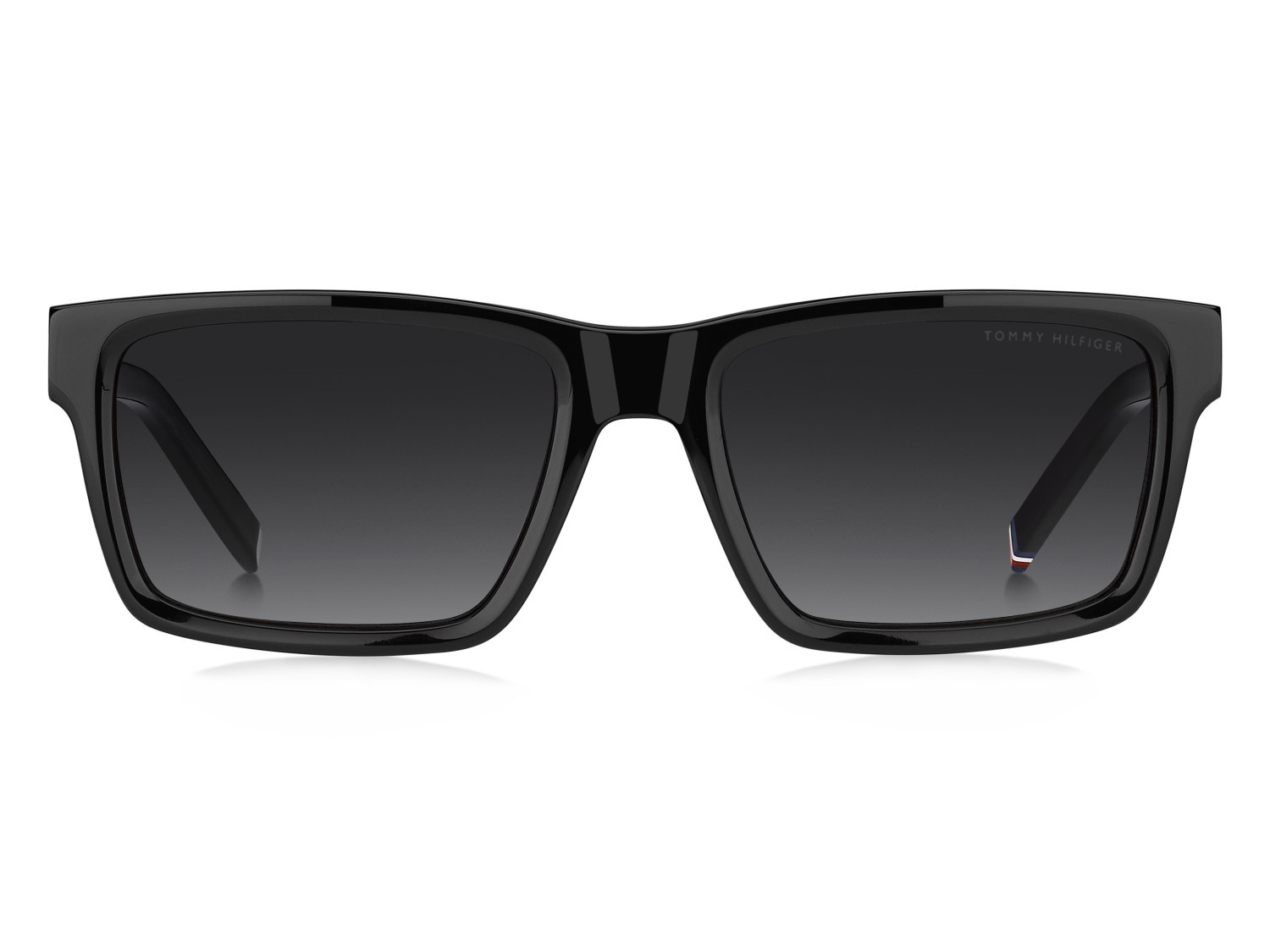 Occhiali da sole Tommy Hilfiger Th 2309/S 208782 807 9O colore black forma rettangolare lenti dark grey shaded