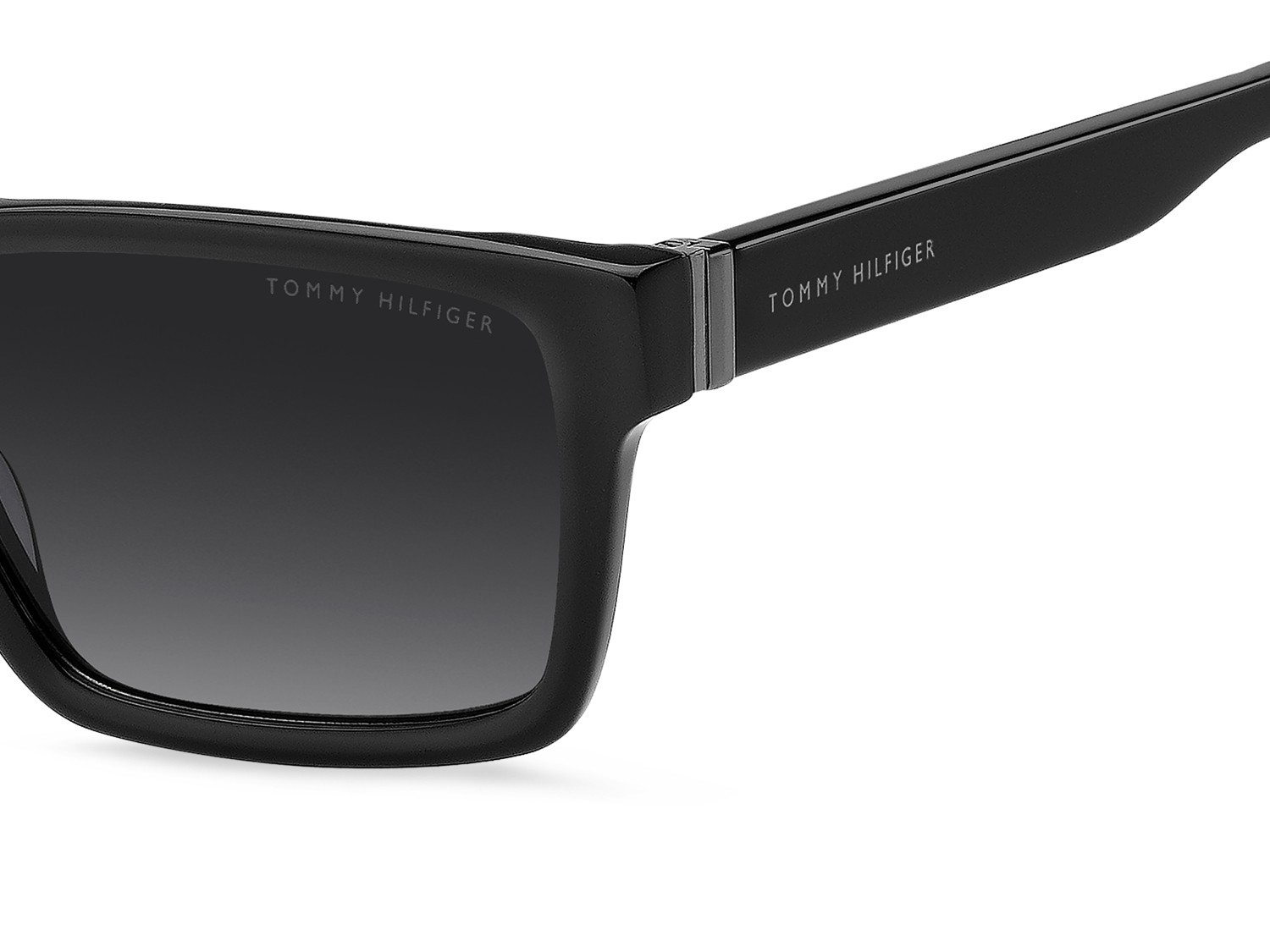 Occhiali da sole Tommy Hilfiger Th 2309/S 208782 807 9O colore black forma rettangolare lenti dark grey shaded