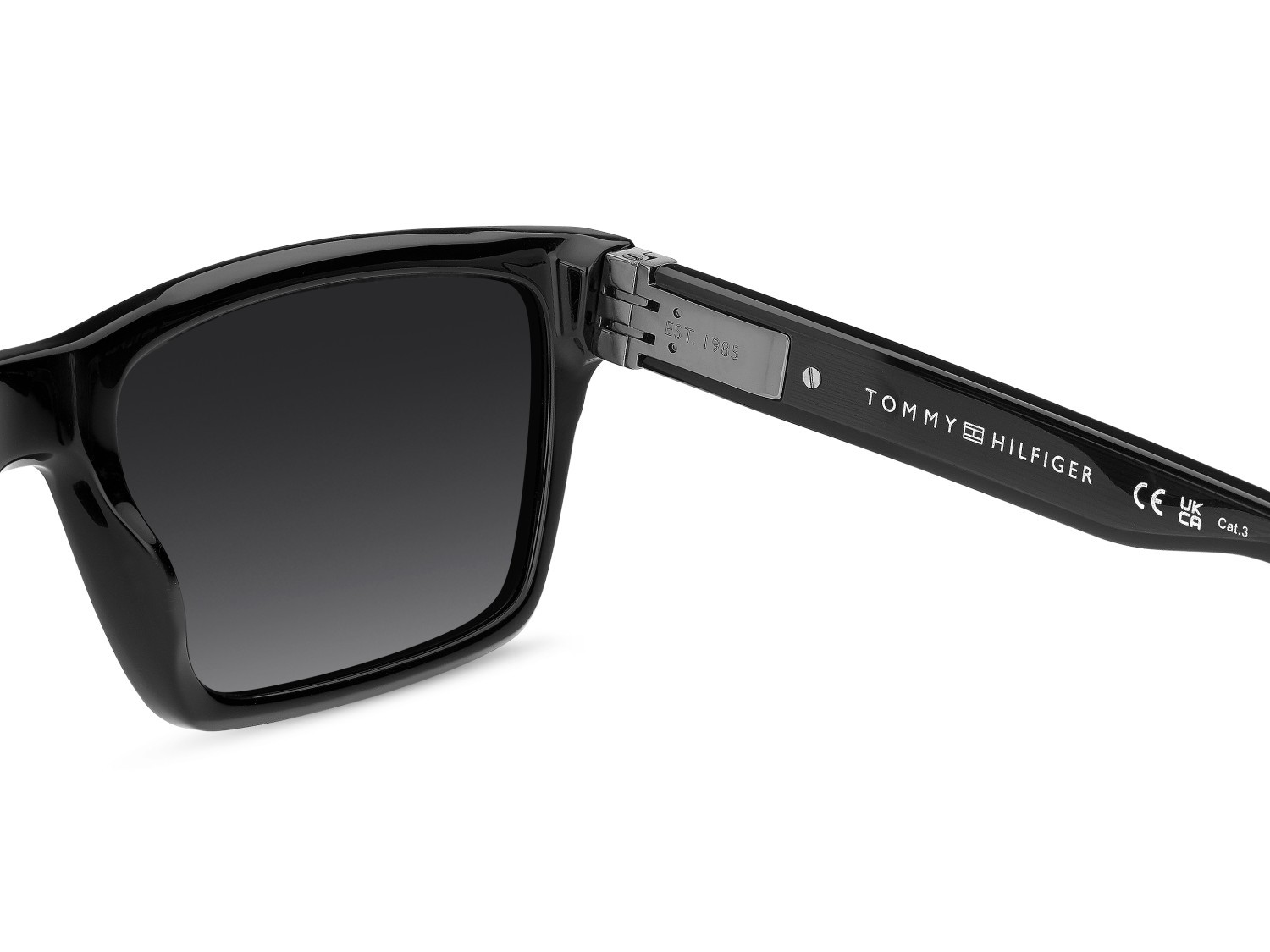 Occhiali da sole Tommy Hilfiger Th 2309/S 208782 807 9O colore black forma rettangolare lenti dark grey shaded