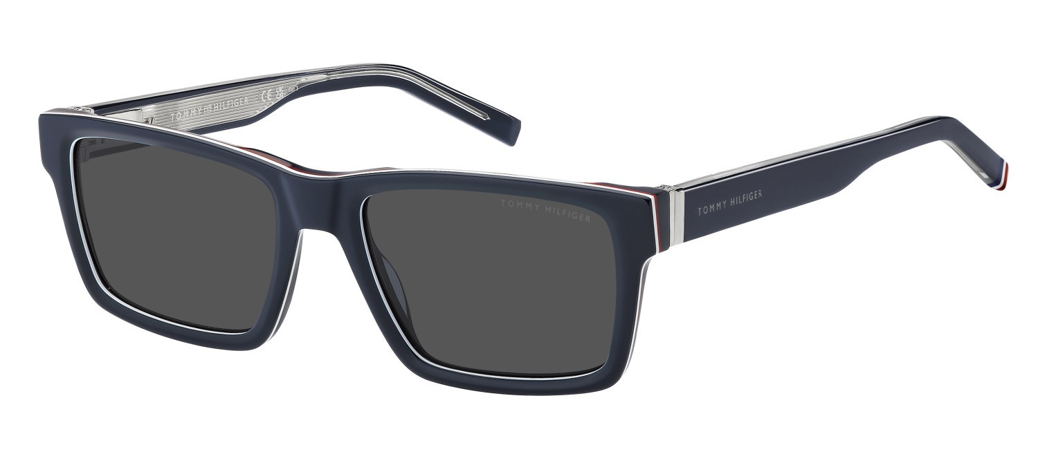 Occhiali da sole Tommy Hilfiger Th 2309/S 208782 PJP IR colore blue forma rettangolare lenti grey