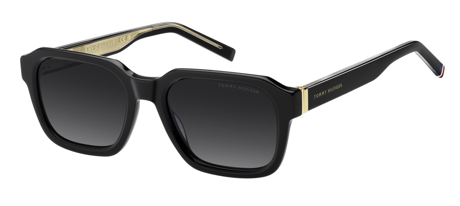 Occhiali da sole Tommy Hilfiger Th 2310/S 208783 807 9O colore black forma quadrato lenti dark grey shaded
