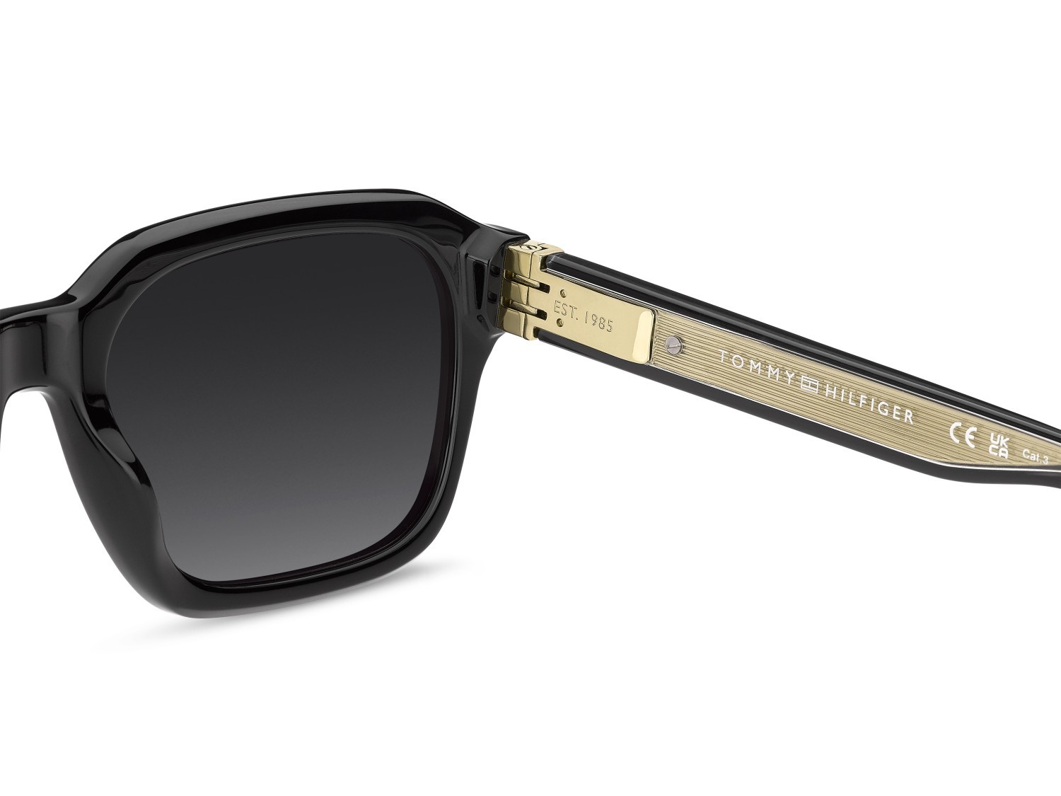 Occhiali da sole Tommy Hilfiger Th 2310/S 208783 807 9O colore black forma quadrato lenti dark grey shaded